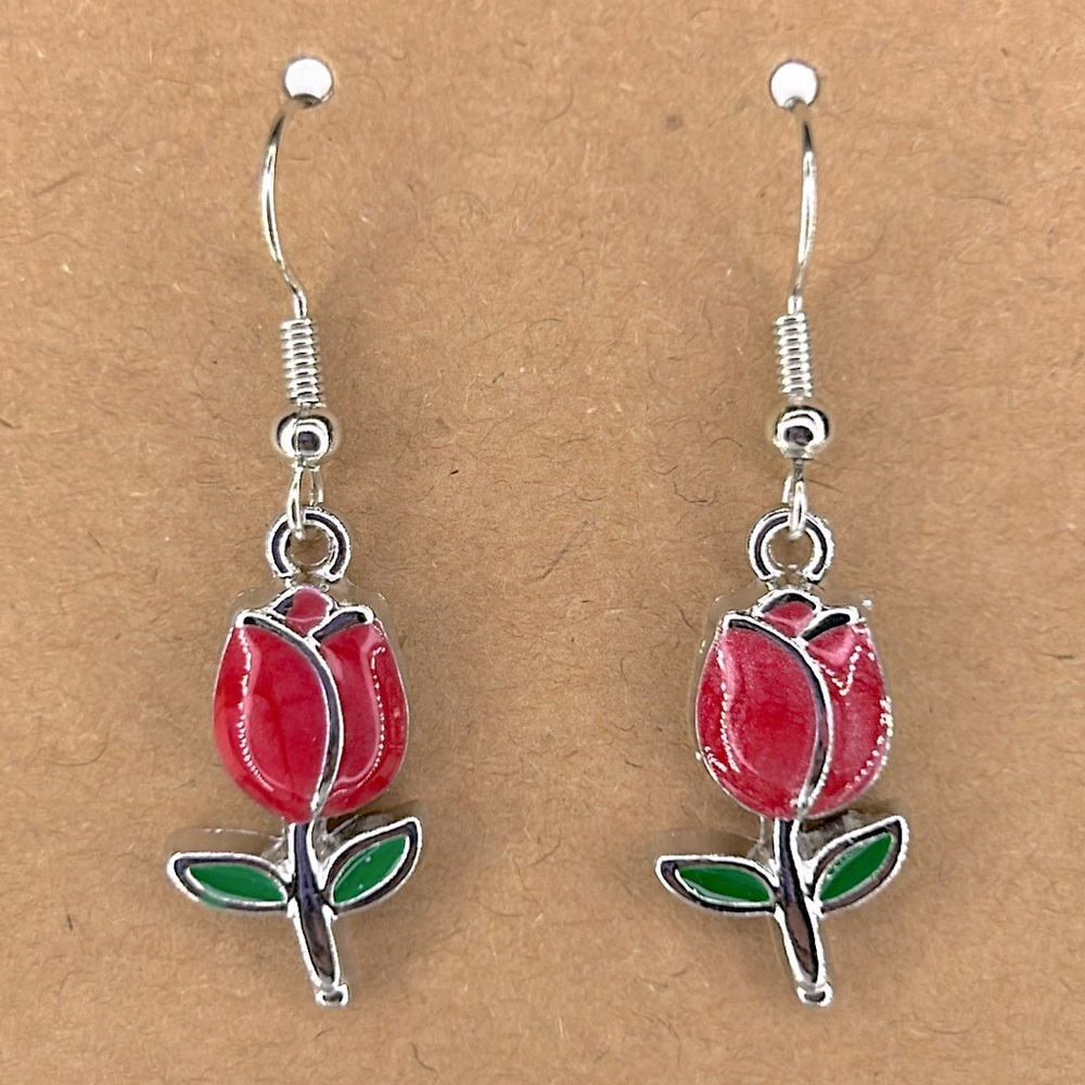 Tulip Flower Dangle Earrings Fashion Jewelry